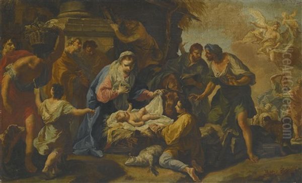 Adoration Of The Shepherds Oil Painting by Anton Kern