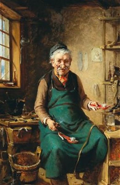 The Cobbler Oil Painting by Hermann Kern