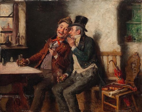 A Secret Oil Painting by Hermann Kern