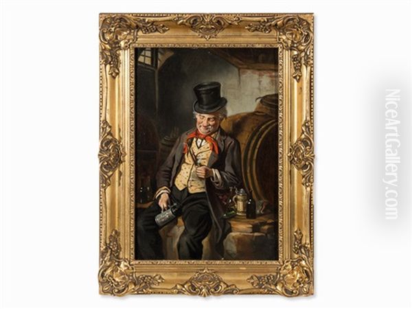 The Wine Tasting Oil Painting by Hermann Kern