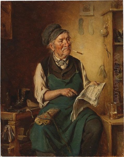 The Cobbler Oil Painting by Hermann Kern