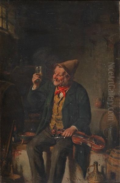 Agreeable Interruption Oil Painting by Hermann Kern