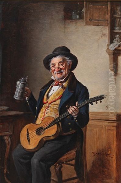 In A Good Mood Oil Painting by Hermann Kern