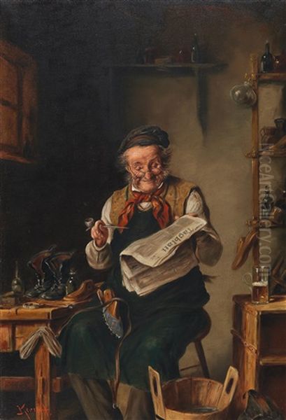 The Cobblers Oil Painting by Hermann Kern