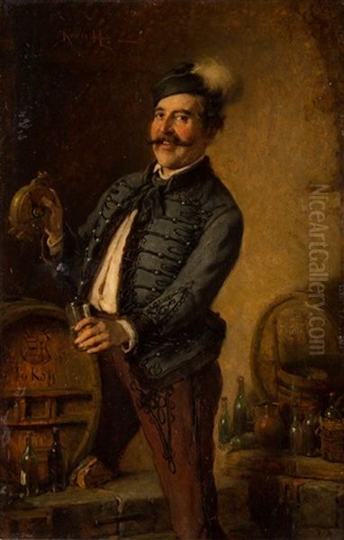 Degustujacy Tokaj Oil Painting by Hermann Kern