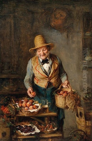 Frisches Obst Oil Painting by Hermann Kern