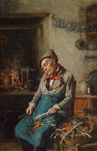 Im Guten Schlummer Oil Painting by Hermann Kern