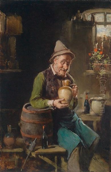 Massliebchen Oil Painting by Hermann Kern