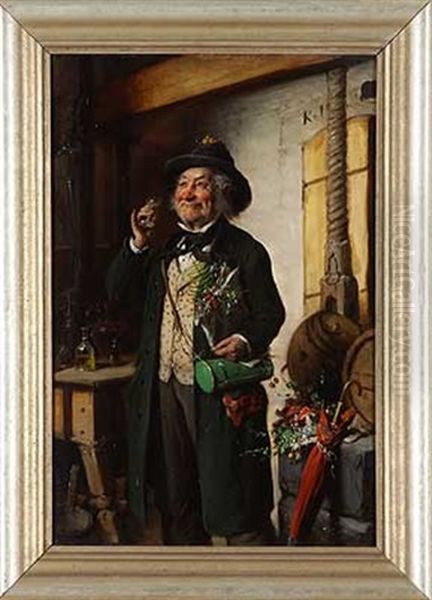 Des Botanikers Lieblingsblume Oil Painting by Hermann Kern