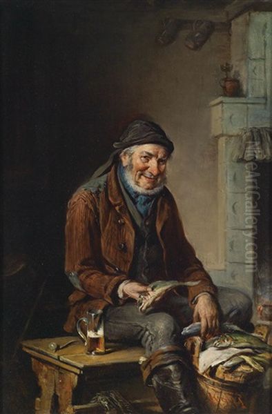 Ein Fetter Bissen Oil Painting by Hermann Kern