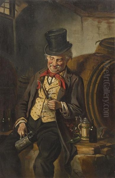 Portrait Of A Man Oil Painting by Hermann Kern