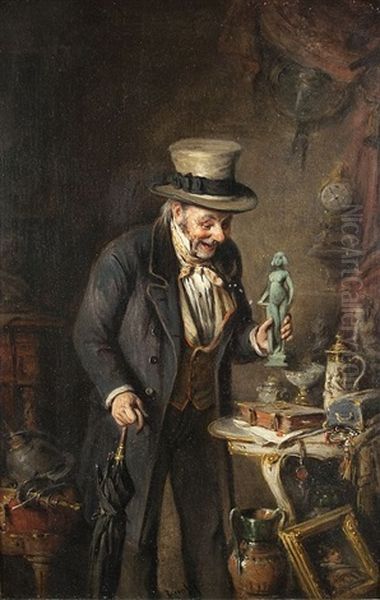 Der Kunstliebhaber Oil Painting by Hermann Kern