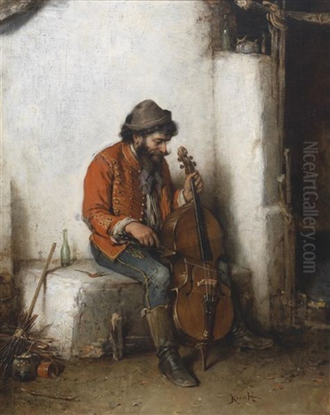 Musicirender Zigeuner Oil Painting by Hermann Kern