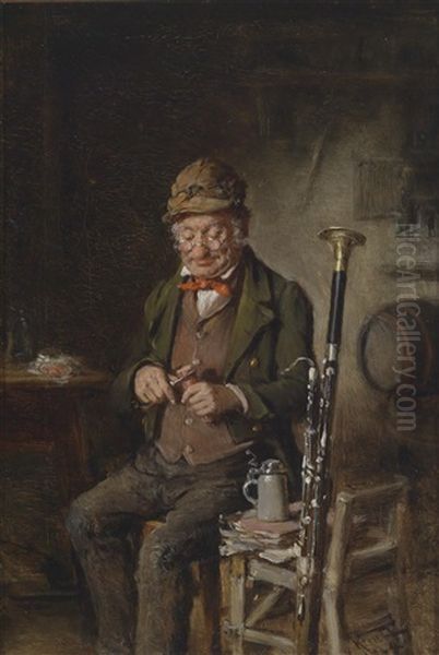 Eine Wohlverdiente Jause Oil Painting by Hermann Kern