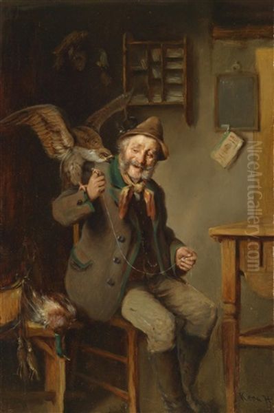 Jagdpartner Oil Painting by Hermann Kern