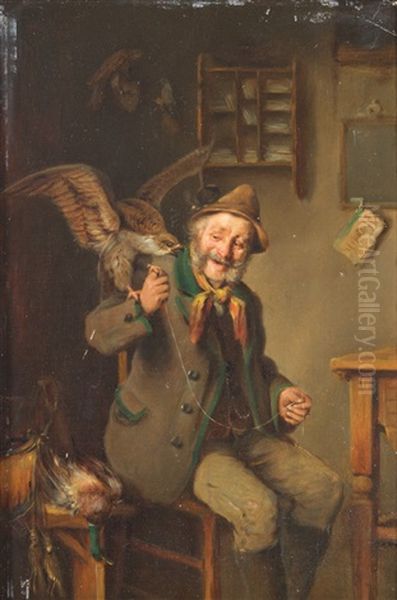 Der Falkner Oil Painting by Hermann Kern