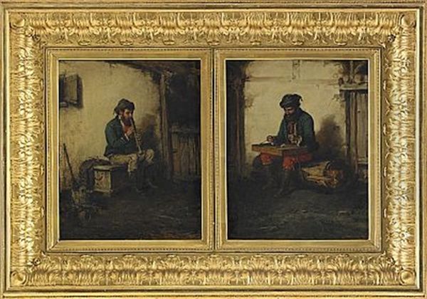 Musikanter Oil Painting by Hermann Kern