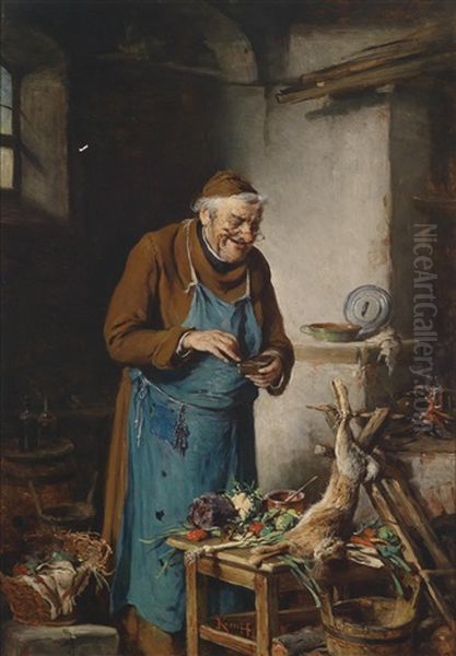 Der Sonntagsbraten Oil Painting by Hermann Kern