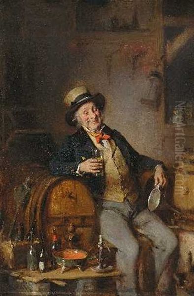 Die Weinprobe Oil Painting by Hermann Kern