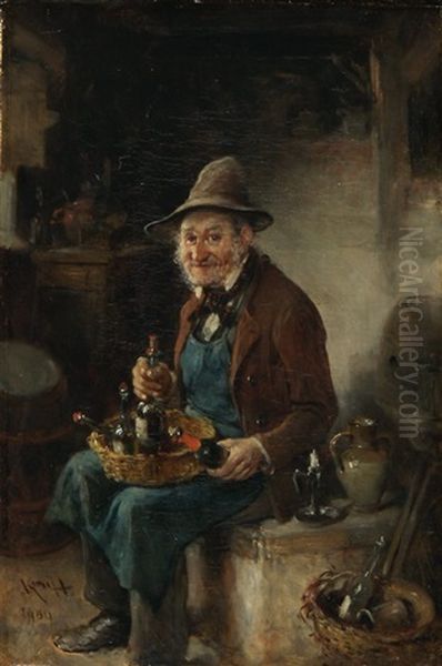 Kellermeister Oil Painting by Hermann Kern