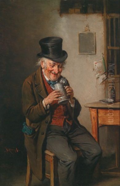 Maassliebchen Oil Painting by Hermann Kern