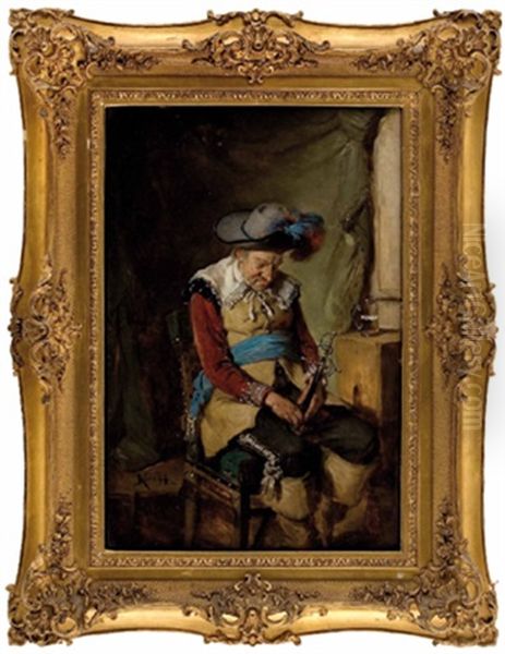 Der Schlafende Musketier Oil Painting by Hermann Kern