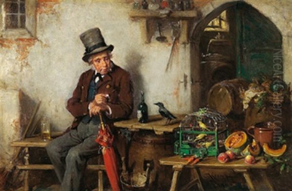 Der Unterricht Oil Painting by Hermann Kern