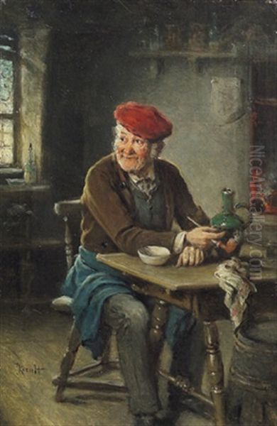 In Der Dorfschenke Oil Painting by Hermann Kern