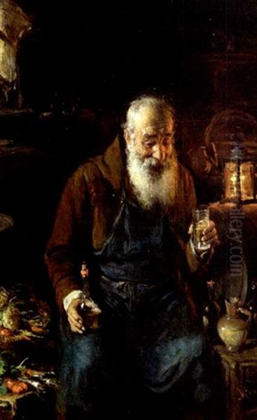 Der Weinbauer Oil Painting by Hermann Kern