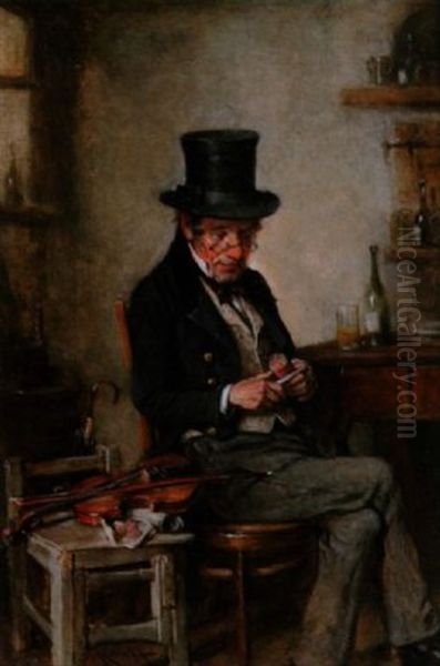 Musikers Brotzeit Oil Painting by Hermann Kern