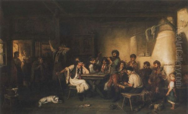 Legenybucsu (bridegroom's Farewell Party) Oil Painting by Hermann Kern