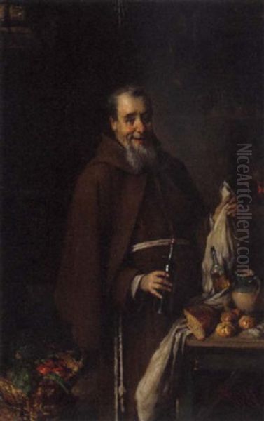 The Monk Oil Painting by Hermann Kern