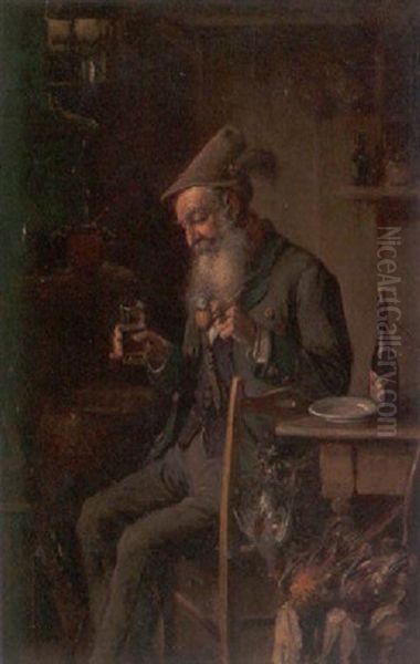 Jager Nach Erfolgreicher Jagd Oil Painting by Hermann Kern