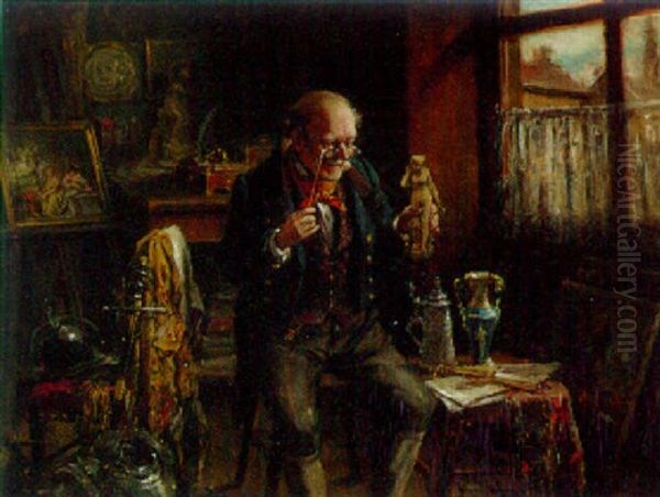 The Connossieur Oil Painting by Hermann Kern