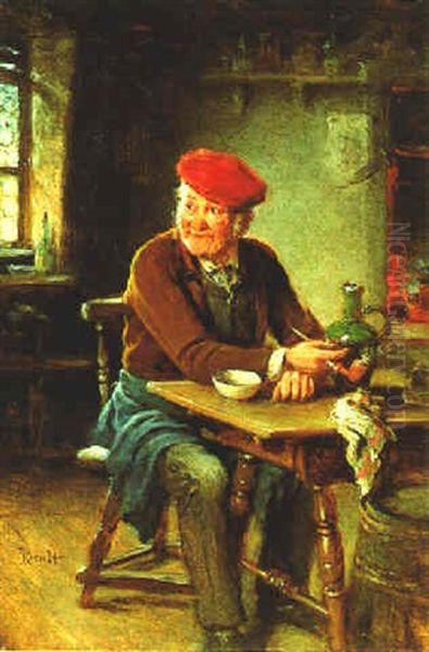 In Der Dorfschenke Oil Painting by Hermann Kern