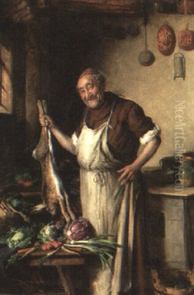 Der Klosterbruder Als Koch Oil Painting by Hermann Kern