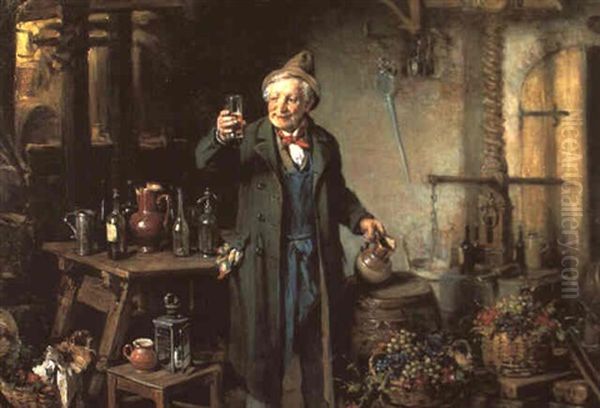 Die Weinprobe Oil Painting by Hermann Kern