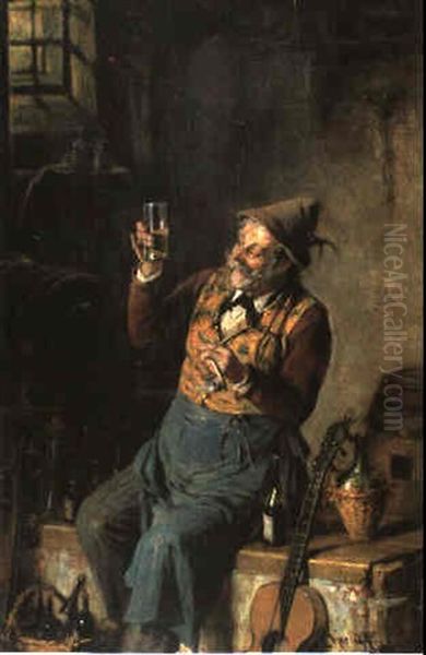 Junger Wein Oil Painting by Hermann Kern