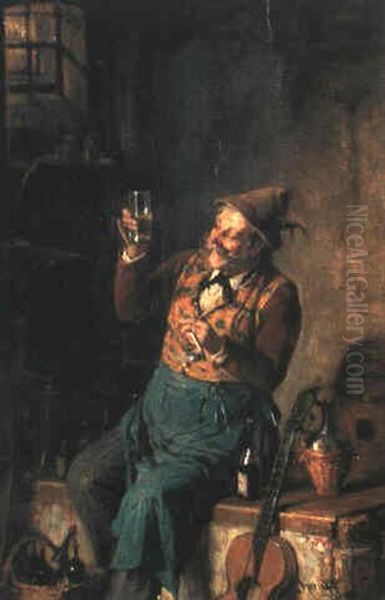 Junger Wein Oil Painting by Hermann Kern