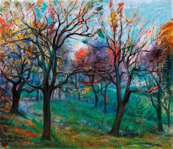 Early Spring Oil Painting by Karoly Kernstok