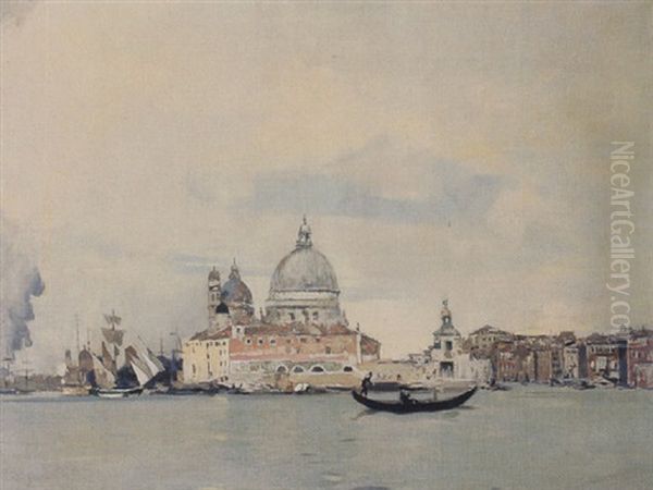 Santa Maria Della Salute, Venice Oil Painting by James Kerr-Lawson