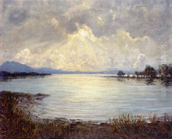 Am Chiemsee Oil Painting by Josef Kerschensteiner