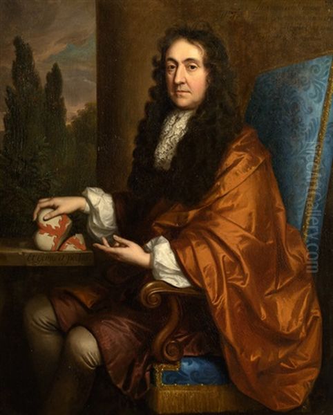 Portrait Des William Lawrence Of Shurdington (1636-1697) Oil Painting by Johann Kerseboom