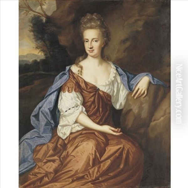 Portrait Of A Lady Oil Painting by John Kerseboom