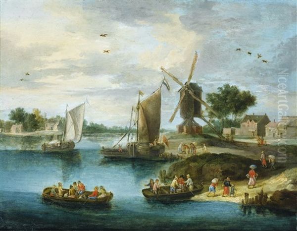 Landscape With A Mill Oil Painting by Jan van Kessel the Elder