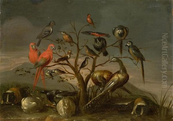 Vogelbaum Vor Weiter Landschaft Oil Painting by Jan van Kessel the Elder