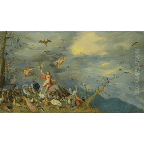 An Allegory Of Air Oil Painting by Jan van Kessel the Elder