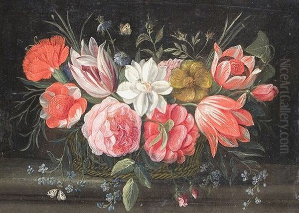 Flower Still Life Oil Painting by Jan van Kessel the Elder