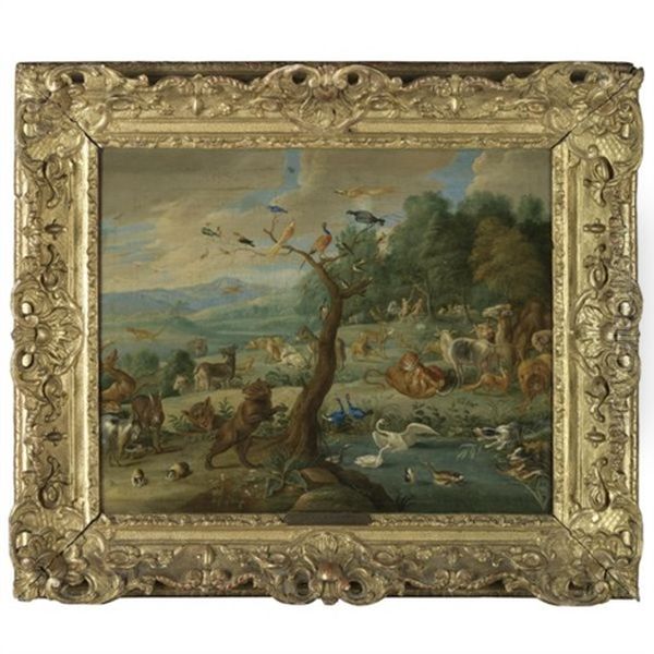 The Garden Of Eden Oil Painting by Jan van Kessel the Elder