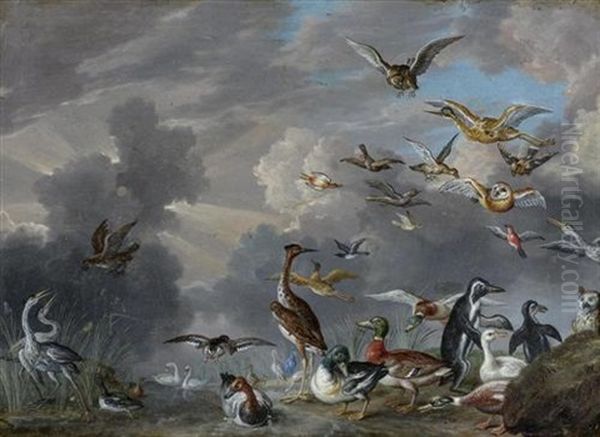 Ansicht Von Vogelvieh Oil Painting by Jan van Kessel the Elder